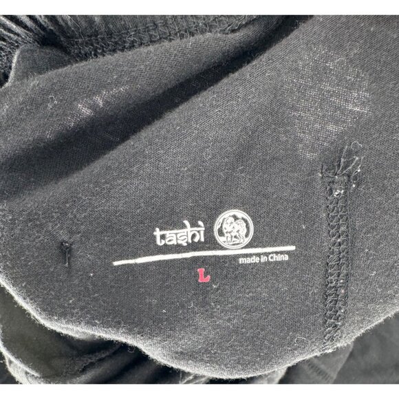 tashi Black Drawstring Elastic Waist Sweat Pants With Pockets - Picture 9 of 9